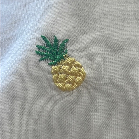 Vintage America Embroidered Lemon White and Yellow Relaxed Short Sleeve Tee - Picture 2 of 4